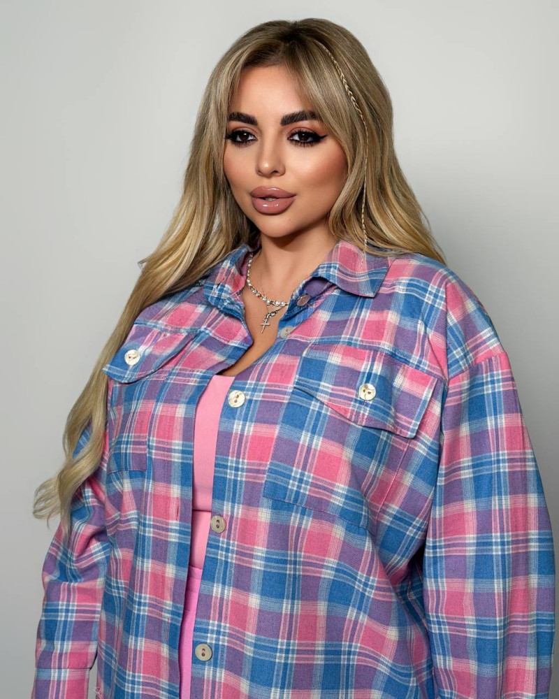 Жіноча сорочка KRIS-020 рожева від Chic Style