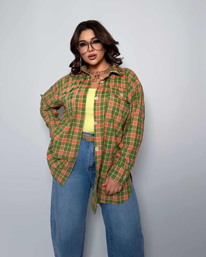Жіноча сорочка зелена Chic Style.