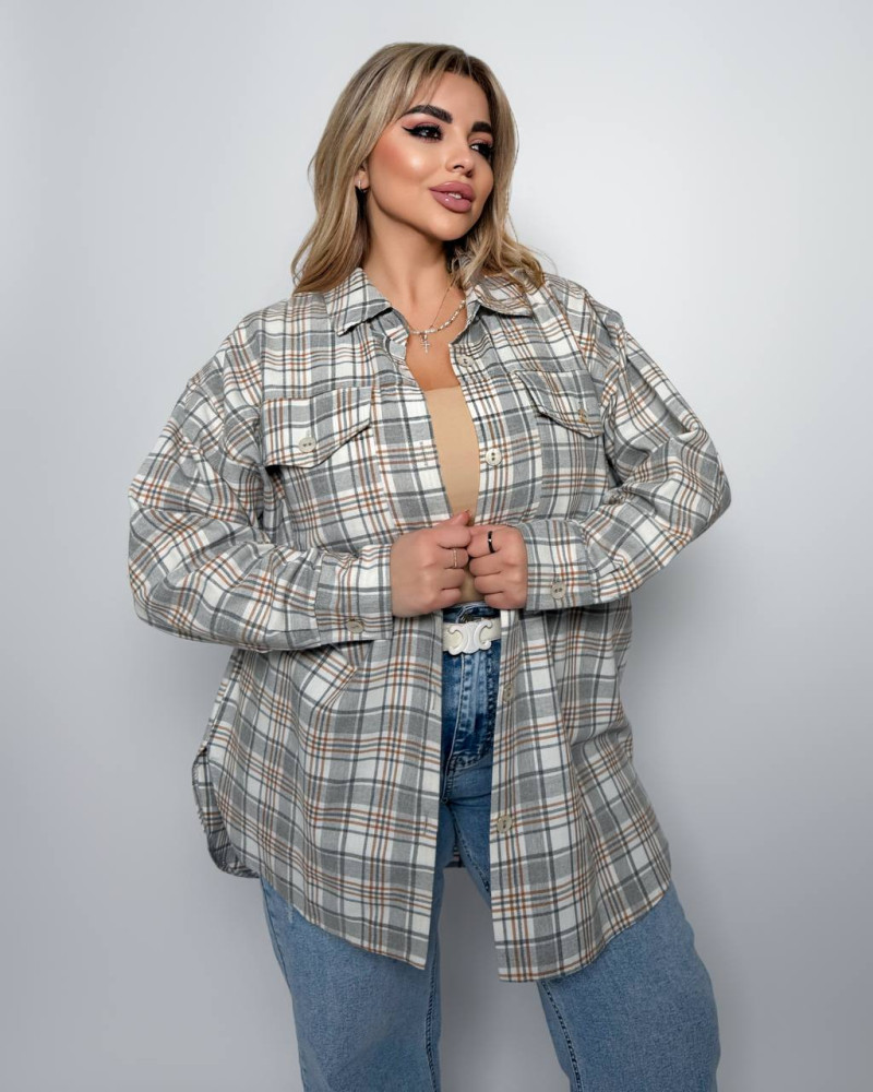 Жіноча сорочка бежева від Kris у магазині Chic Style.