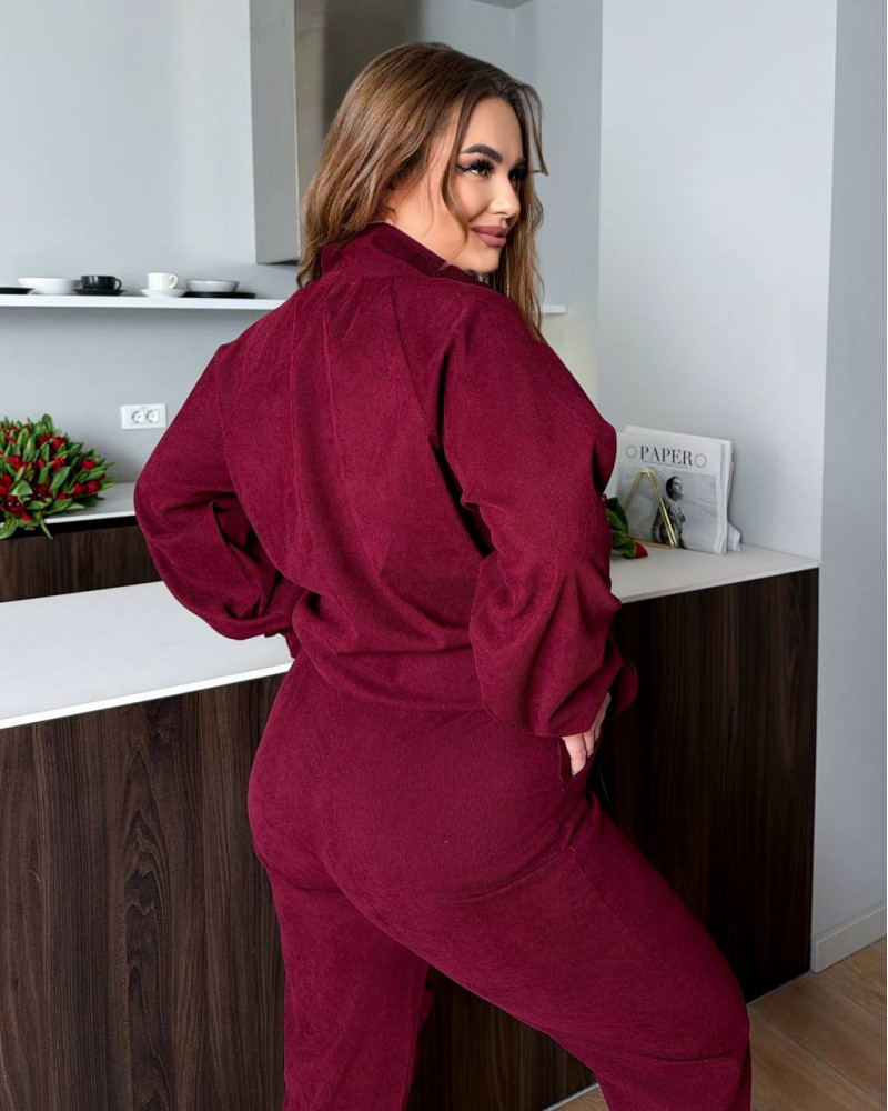 Жіночий костюм KRIS-022 бордовий