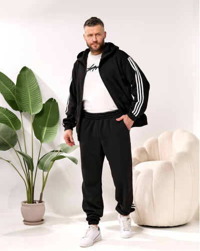 Чоловічий зимовий костюм з тринитки на флісі, модель 1235
